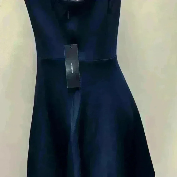 Lulu’s Final Stretch Navy Blue Dress Size Large NWT - Picture 3 of 5